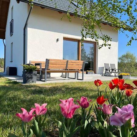 Dom Na Kaszubach "White House" Caloroczny Na Wylacznosc Stężyca Exteriör bild